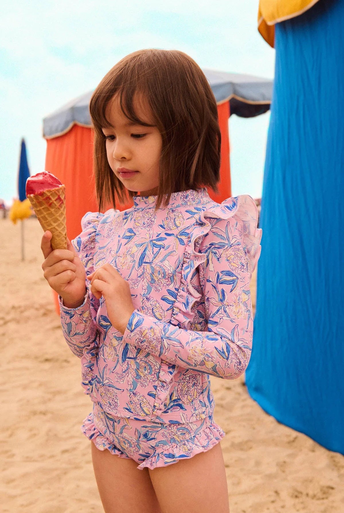 Bathing Set Yanika, Pink Lush Blue Hib