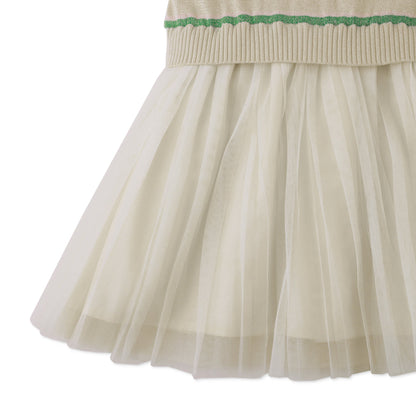 Clara Sleeveless Top Beige with Neck Ties & Pleated, Off White