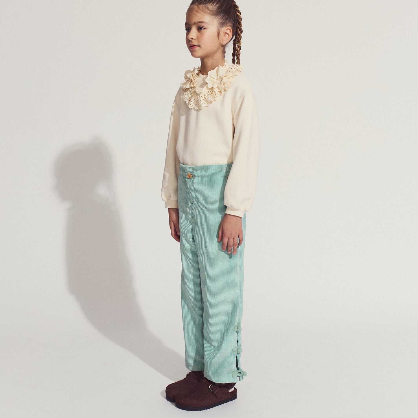 Girls Arielle Straight Fit Pants, Green