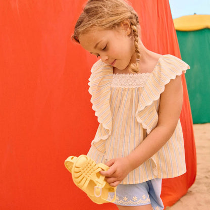 Blouse Gia, Yellow Sunny Stripes