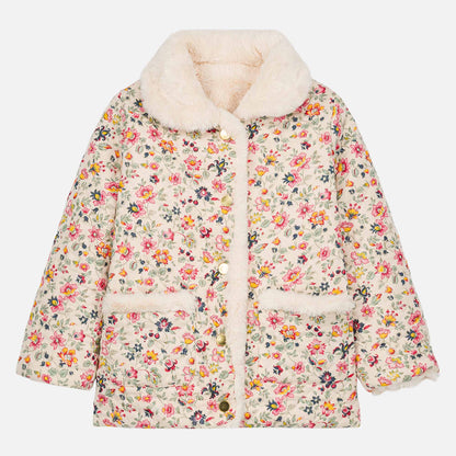 Reversible Coat Dalila, Cream Wild Flowers
