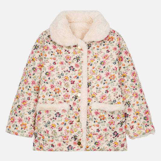 Reversible Coat Dalila, Cream Wild Flowers