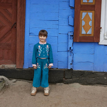 Floralia Pants, Blue