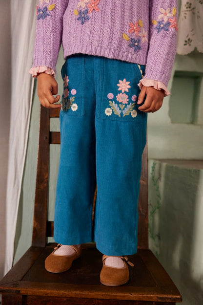 Floralia Pants, Blue