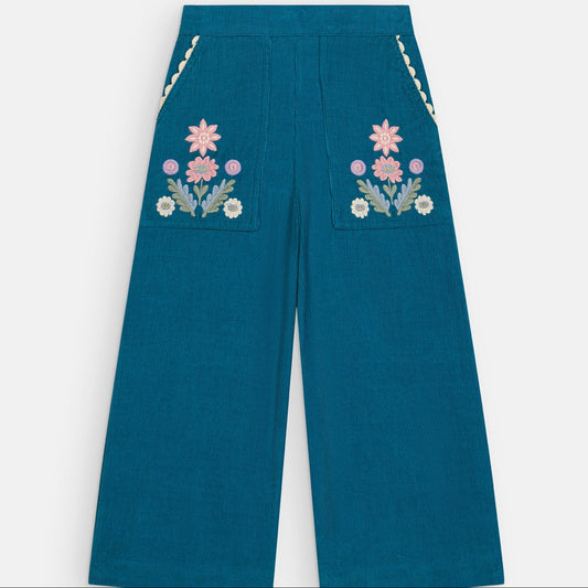 Floralia Pants, Blue