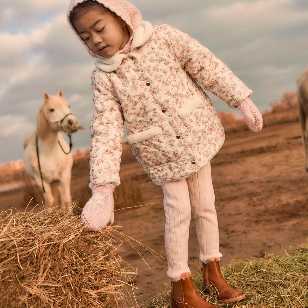 Dalila Reversible Coat, Carnation Vale Cream