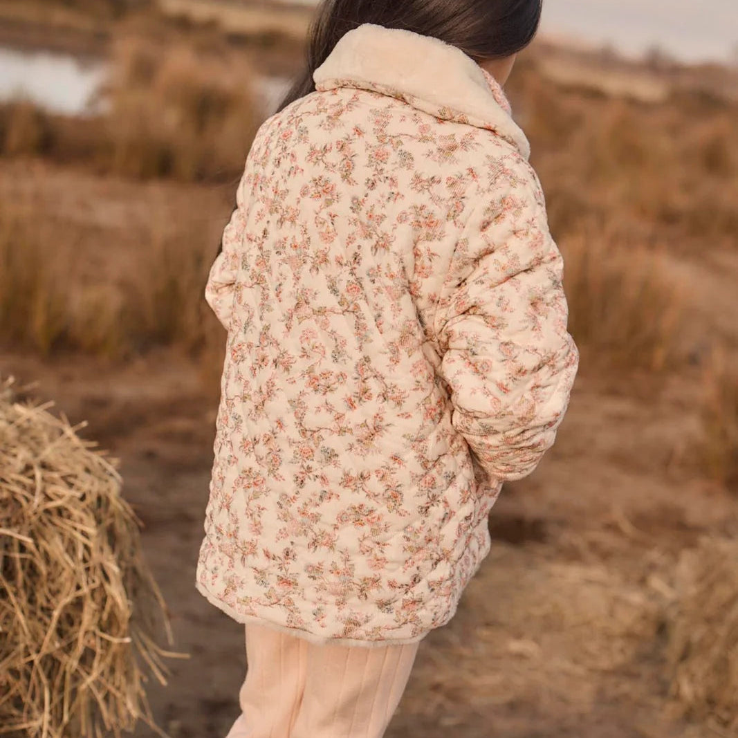 Dalila Reversible Coat, Carnation Vale Cream