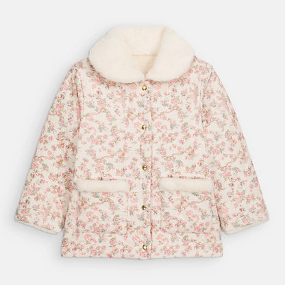 Dalila Reversible Coat, Carnation Vale Cream