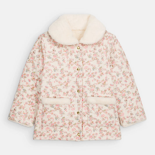 Dalila Reversible Coat, Carnation Vale Cream