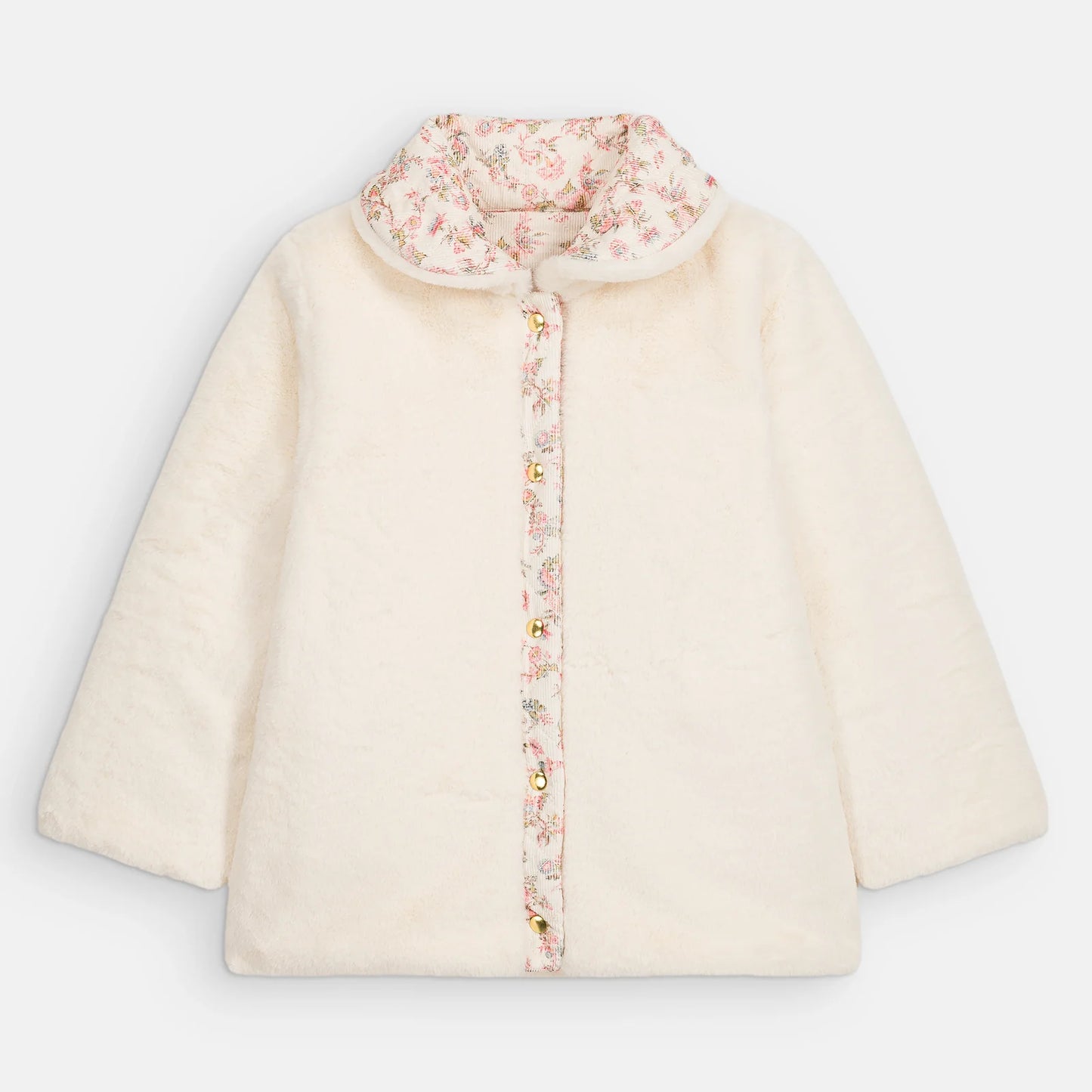 Dalila Reversible Coat, Carnation Vale Cream