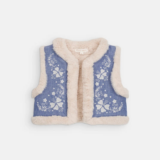 Librana Sleeveless Jacket, Denim
