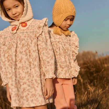 Saralou Dress, Carnation Vale Cream