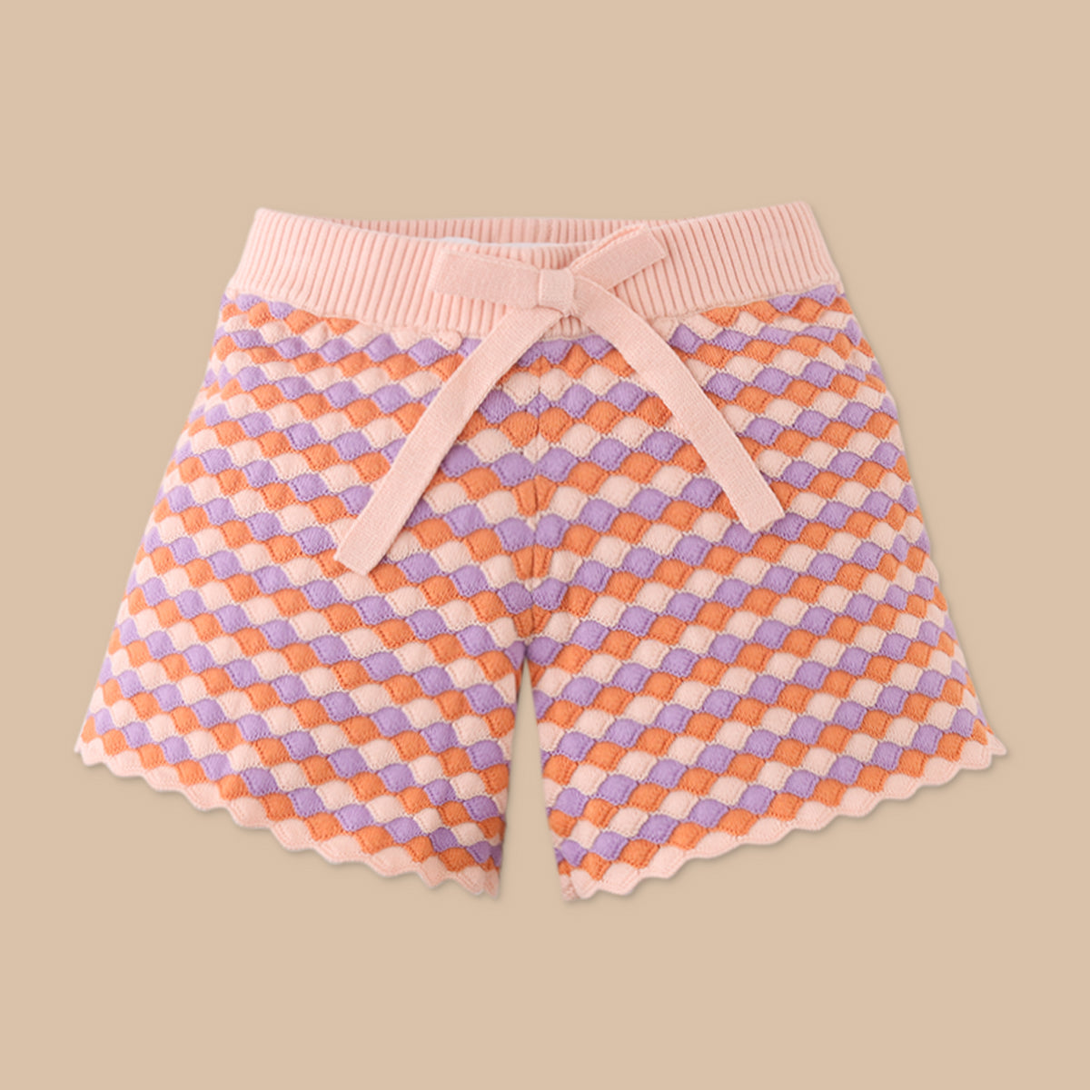 Girl Alba Crochet Shorts, Pink