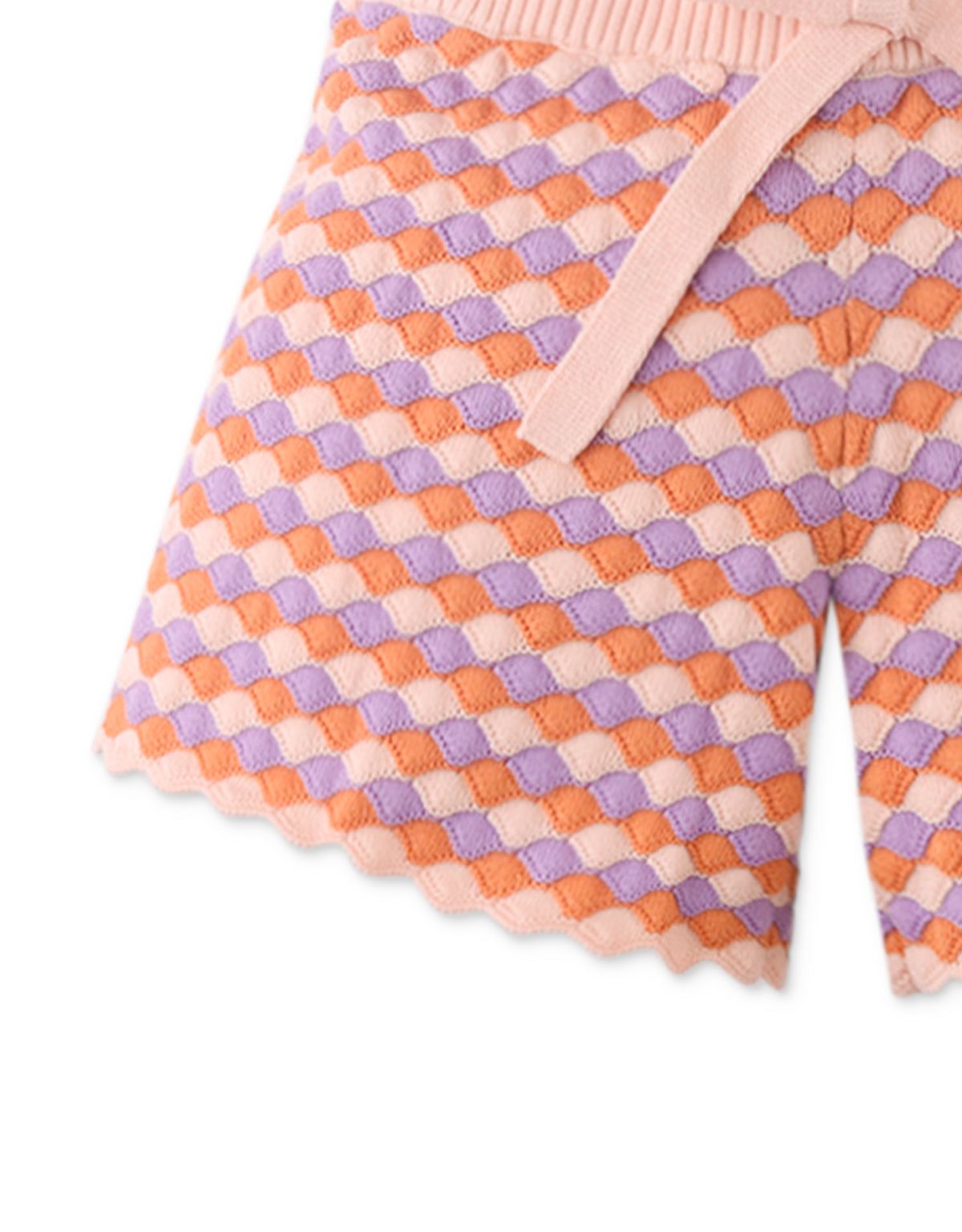 Girl Alba Crochet Shorts, Pink