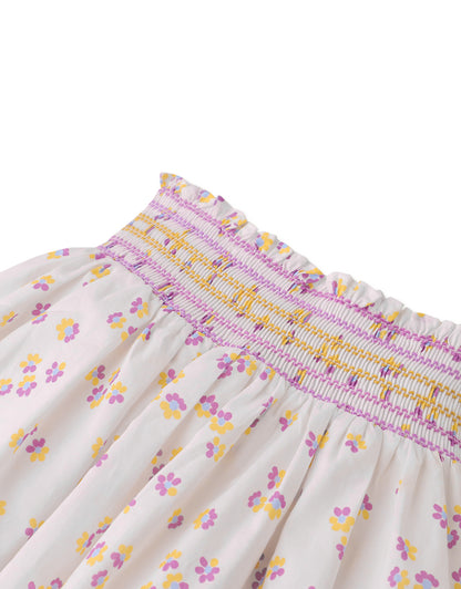 Girls Isabella Dobby Skirt, Off White