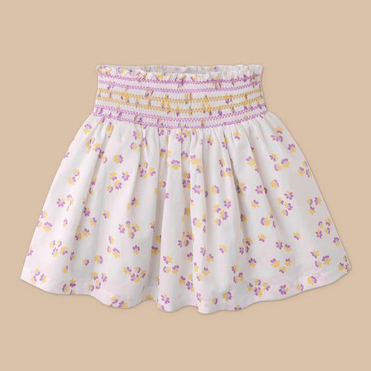 Girls Isabella Dobby Skirt, Off White