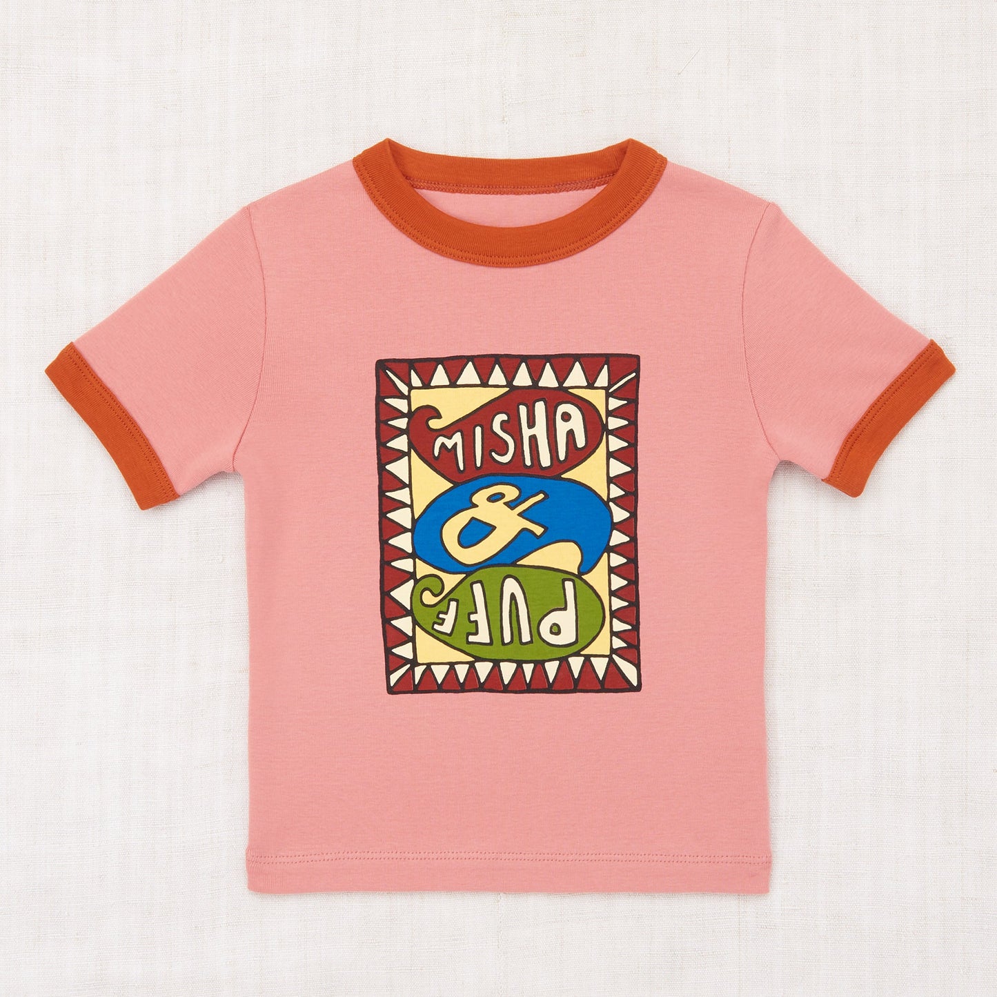 Groovy Paisley Ringer Tee, Rosewood