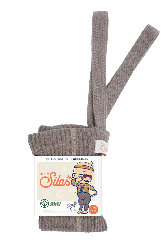 Silly Silas Hippy Footless Tights, Cocoa Blend