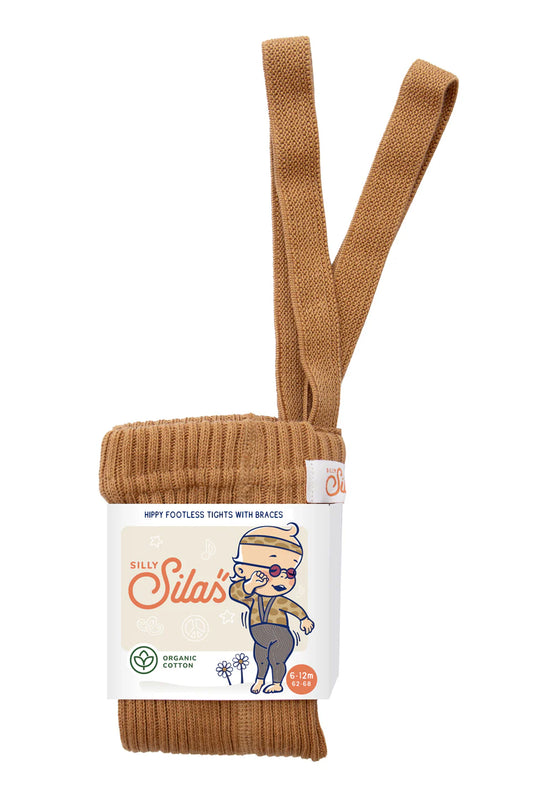 Silly Silas Hippy Footless Tights, Amber