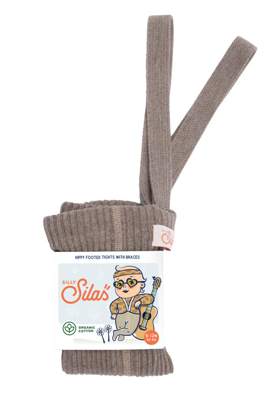 Silly Silas Hippy Footed Tights, Cocoa Blend