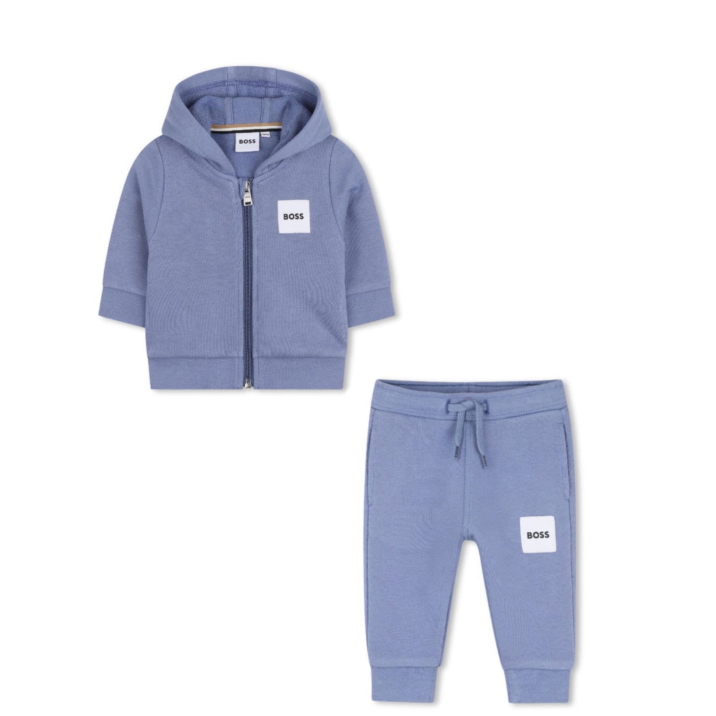 BOSS Hooded Cardigan and Jogging Pants Set, Lavender Blue