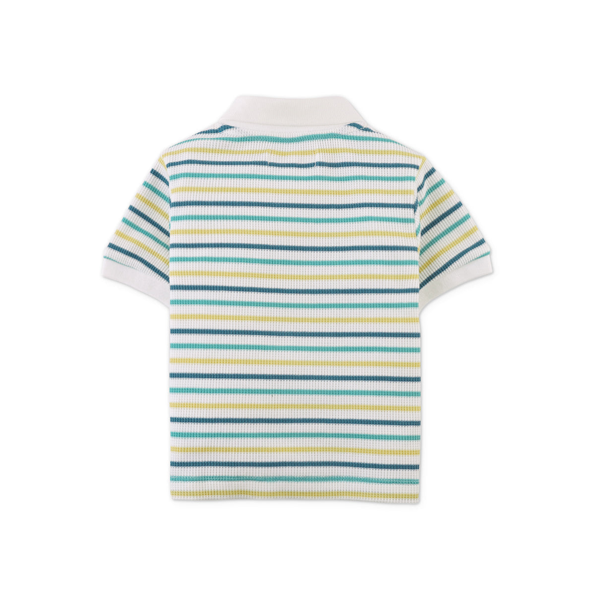 Boys Ricardo Waffle Polo Shirt with Patch Pocket, Multicolor