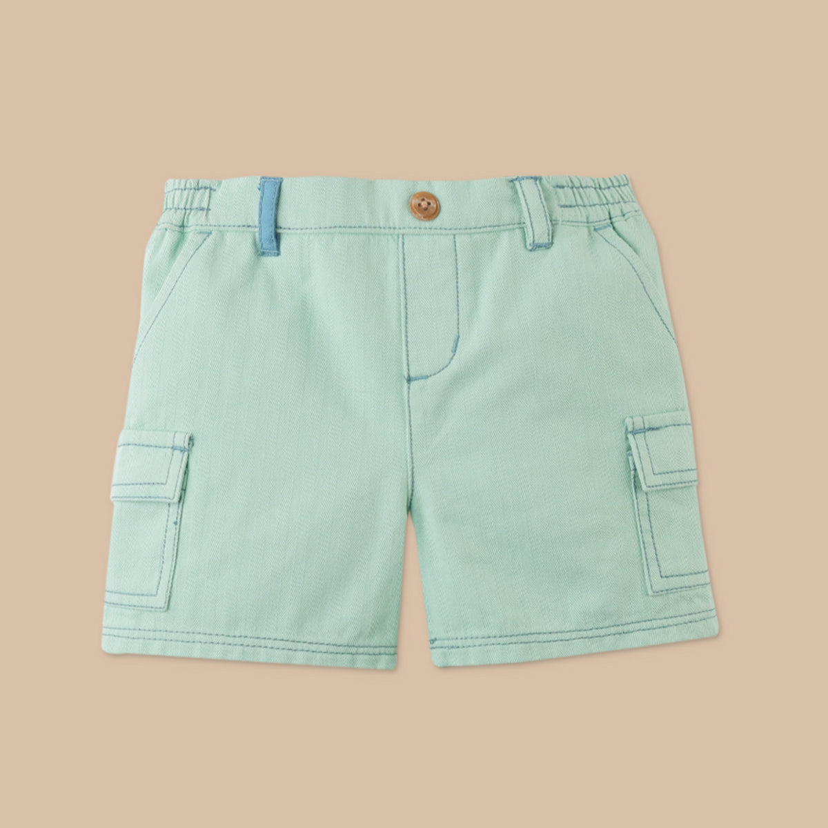 Boys Gino Shorts with Patch Pocket, Green