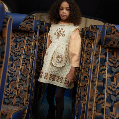 Ida Quilted Dress, Cream