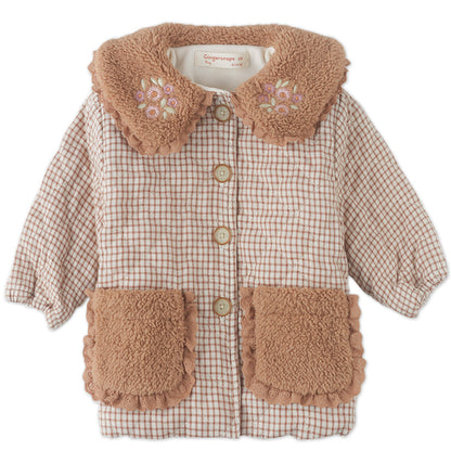 Baby Girl Astrid Quilted Jacket, Brown