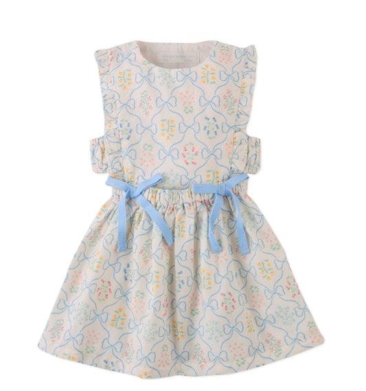Baby Kelsea Dress with Bows & Detachable Bodice Top, Multicolor