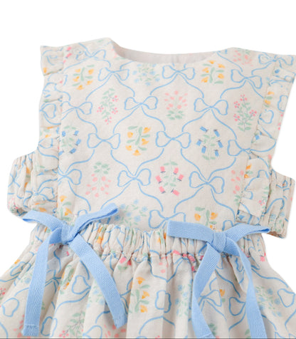 Baby Kelsea Dress with Bows & Detachable Bodice Top, Multicolor