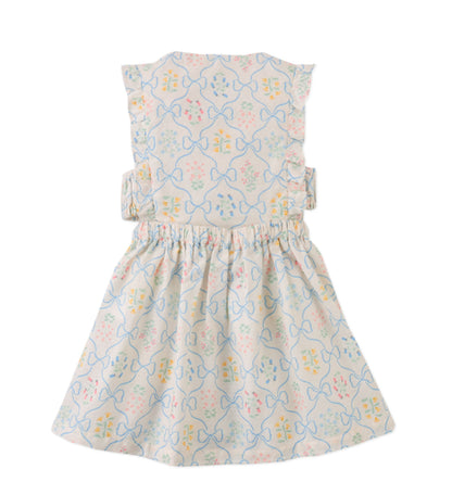 Baby Kelsea Dress with Bows & Detachable Bodice Top, Multicolor