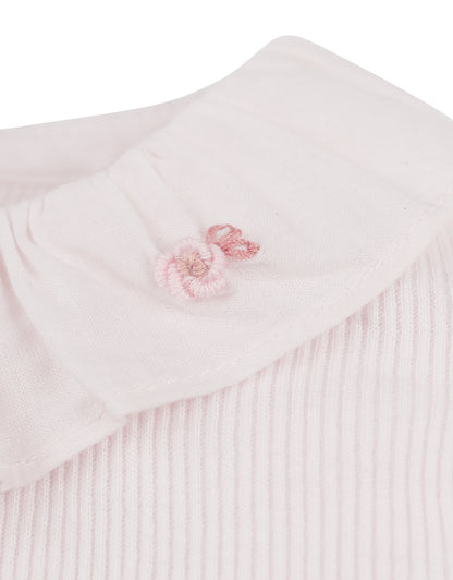 Baby Girl Jane Long Sleeves Collared Tee, Pink