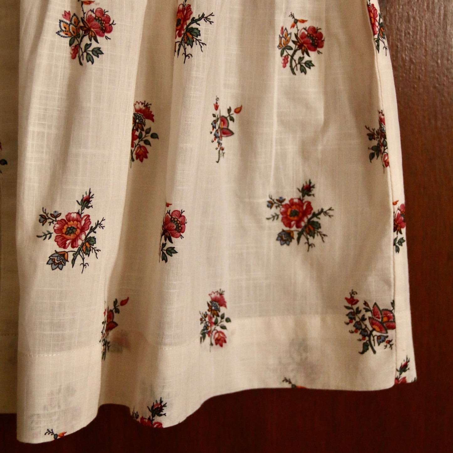 Tunique with Hair Clip Garden Flowers Prints, Cotton Voile