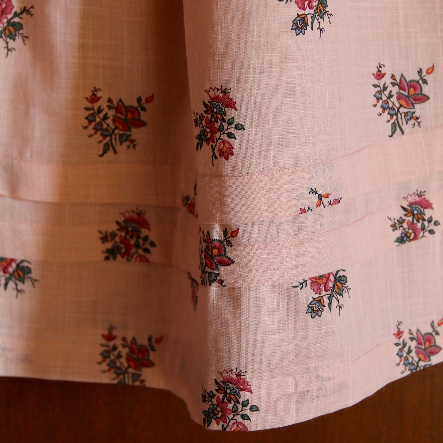 Princess Dress Pink Garden Flower Print, Cotton Voile