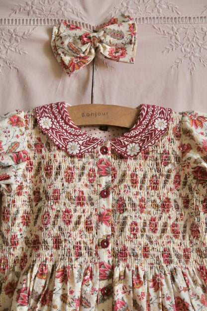 Tunique with Hair Clip, Aline Print