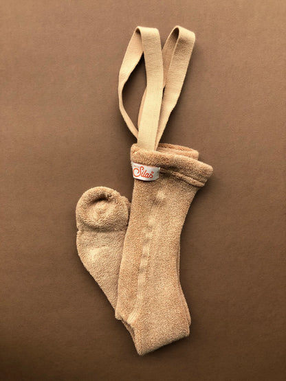 Silly Silas Teddy Warmy Footed Tights, Light Brown