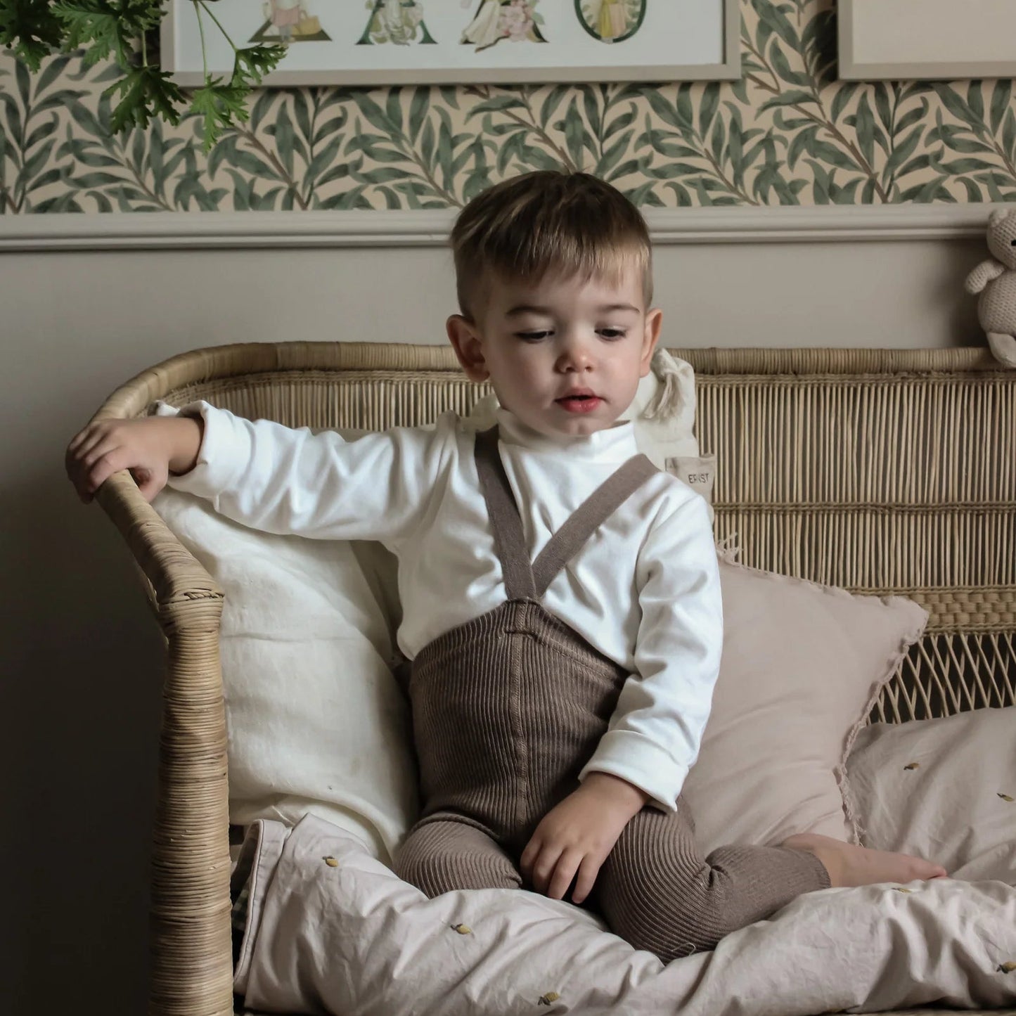 Silly Silas Ribbed Footless Tights, Cocoa Blend