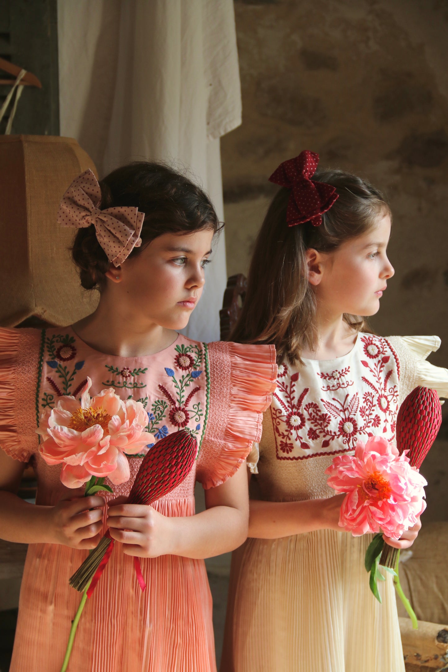 Dress, Pleated Ivory Taffetas