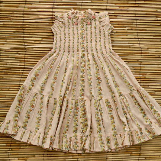 Ibiza Dress, Farandole Flowers Print Crepe