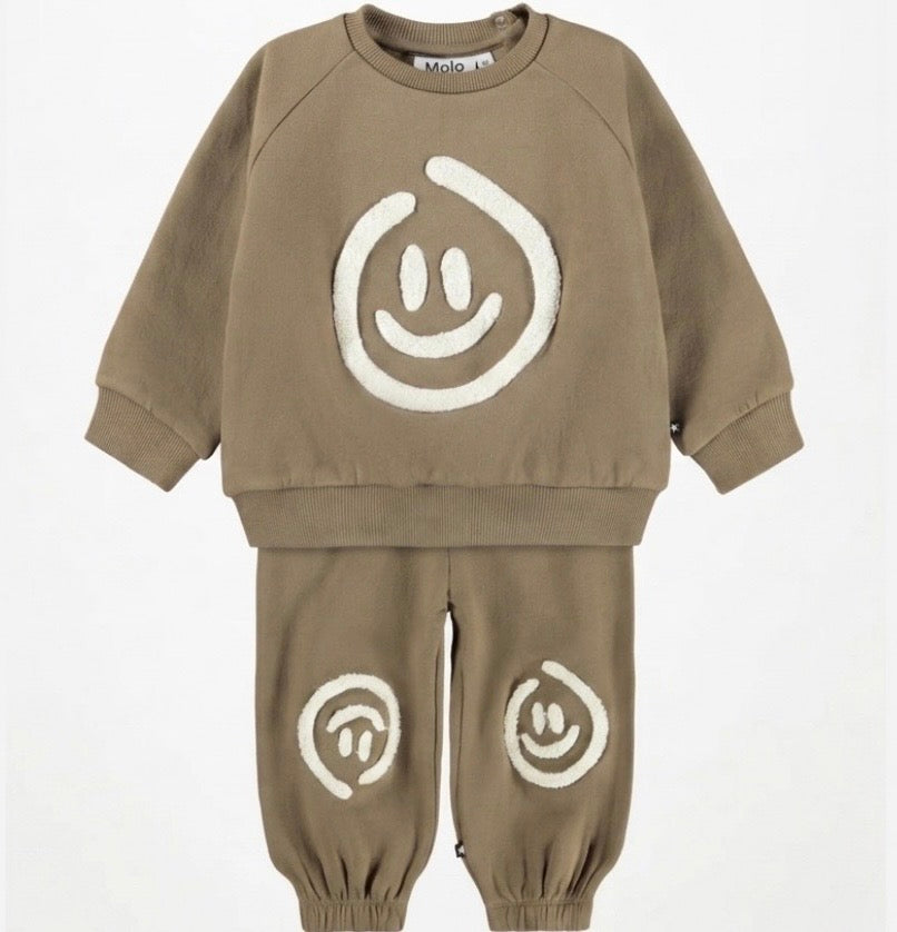 Molo Smile Sweat Set, Elmwood