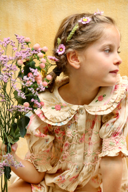 Romantic Dress, Antoinette Print Pique