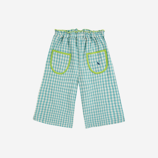 Vichy Woven Culotte Pants