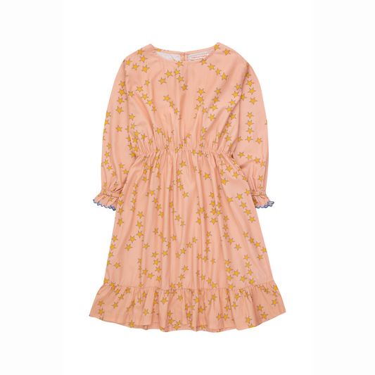 Tiny Stars Frills Dress, Peach