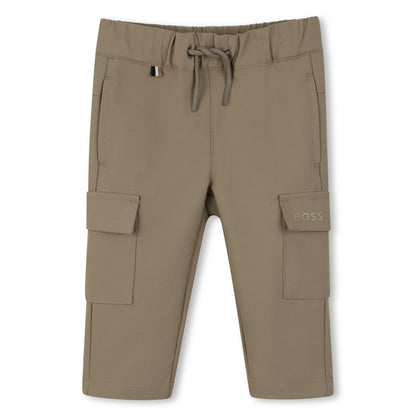 BOSS Stretchy Cargo Pants, Dark Stone