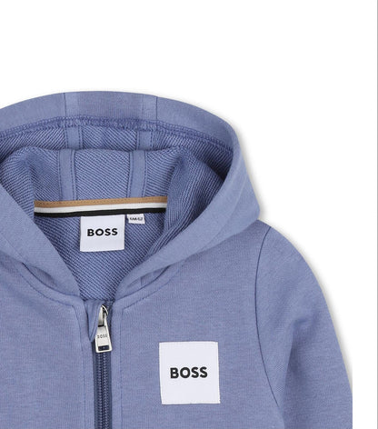 BOSS Hooded Cardigan and Jogging Pants Set, Lavender Blue