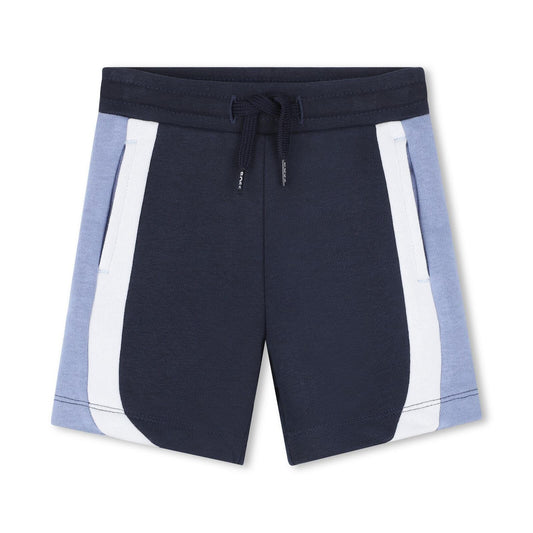BOSS Color-Block Fleece Shorts, Navy