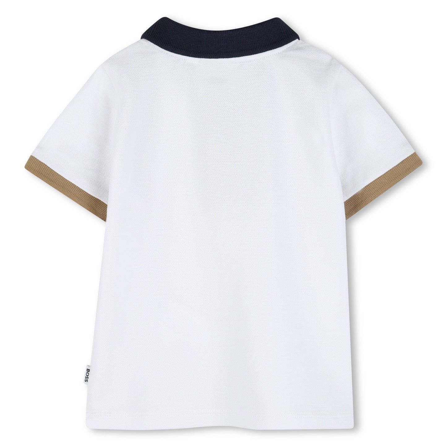 BOSS Cotton-Elastane Piqu Polo Shirt, White