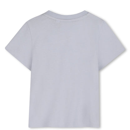 BOSS Short-Sleeved Cotton Jersey T-shirt, Pale Blue