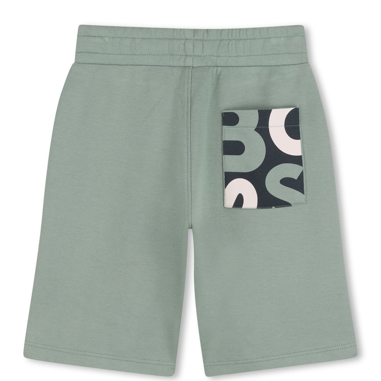 BOSS Cotton Jogging Shorts in Pique, Green Bay